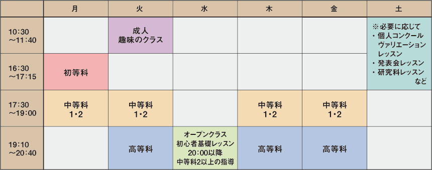 スケジュール
